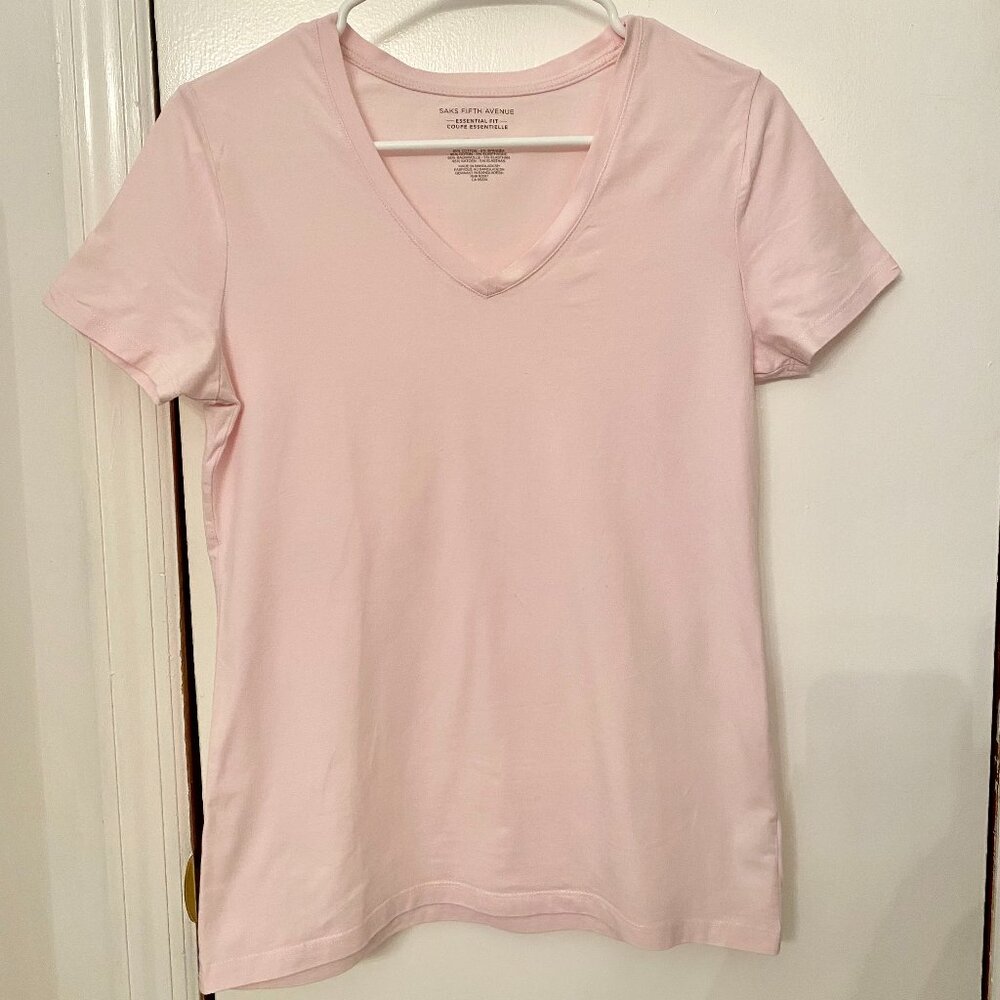 Saks Fifth Avenue Light Pink T-Shirt